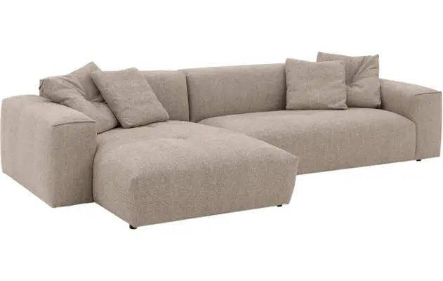 Goossens loungebank lago bruin stof - 8252191-{merk}-lago-bank-stof-bruin-03